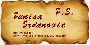 Puniša Srdanović vizit kartica